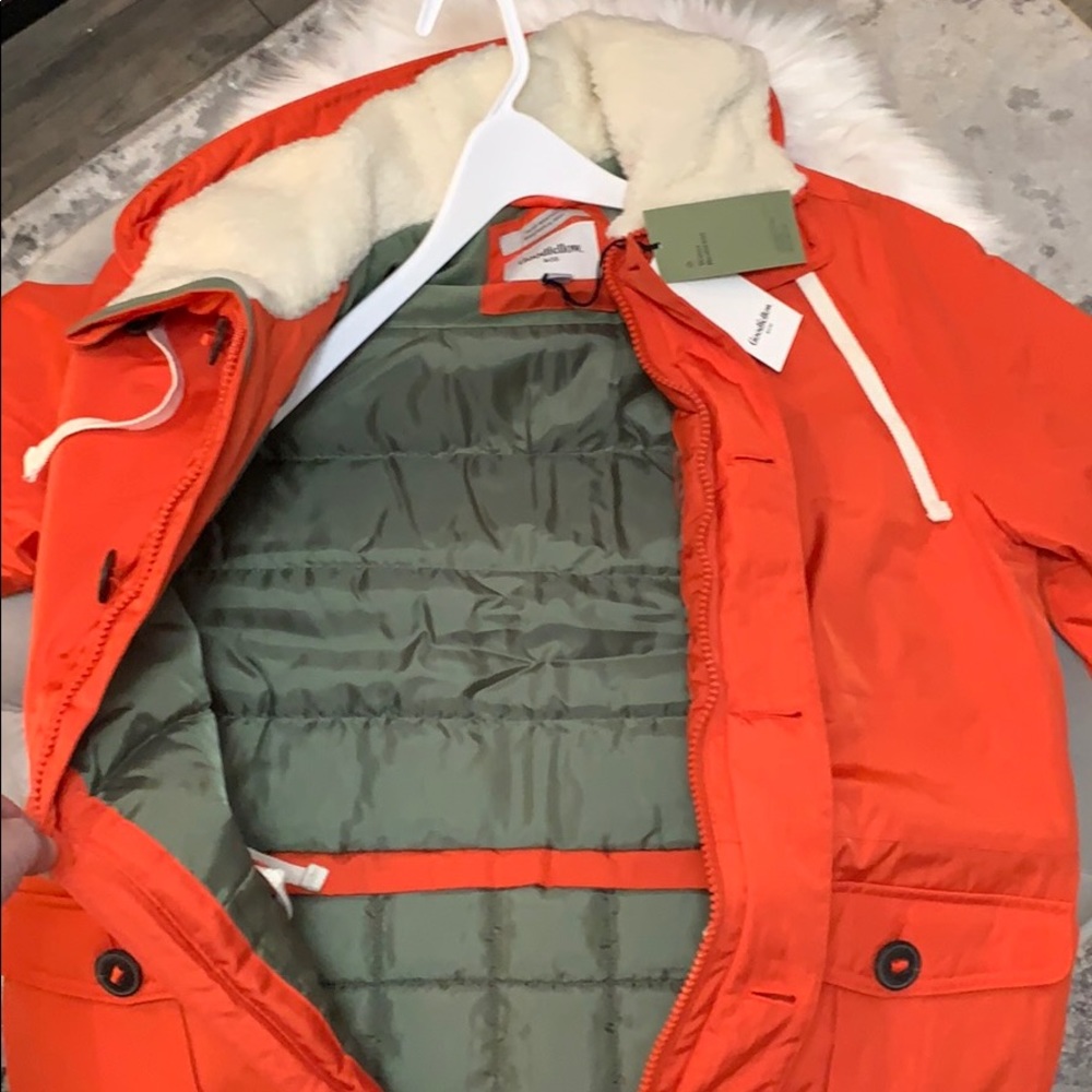 NEW! Men’s Orange Thermore Hooded Coat NWT - Picture 7 of 9